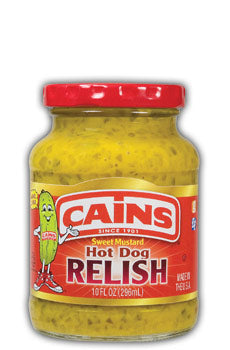 Cains Sweet Mustard Hot Dog Relish 10 oz.